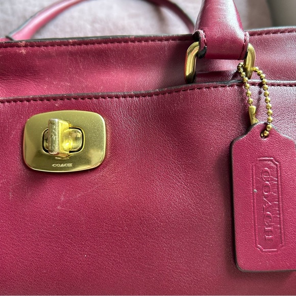 Coach Bags Coach Legacy Leather Chelsea Carryall Rasberry